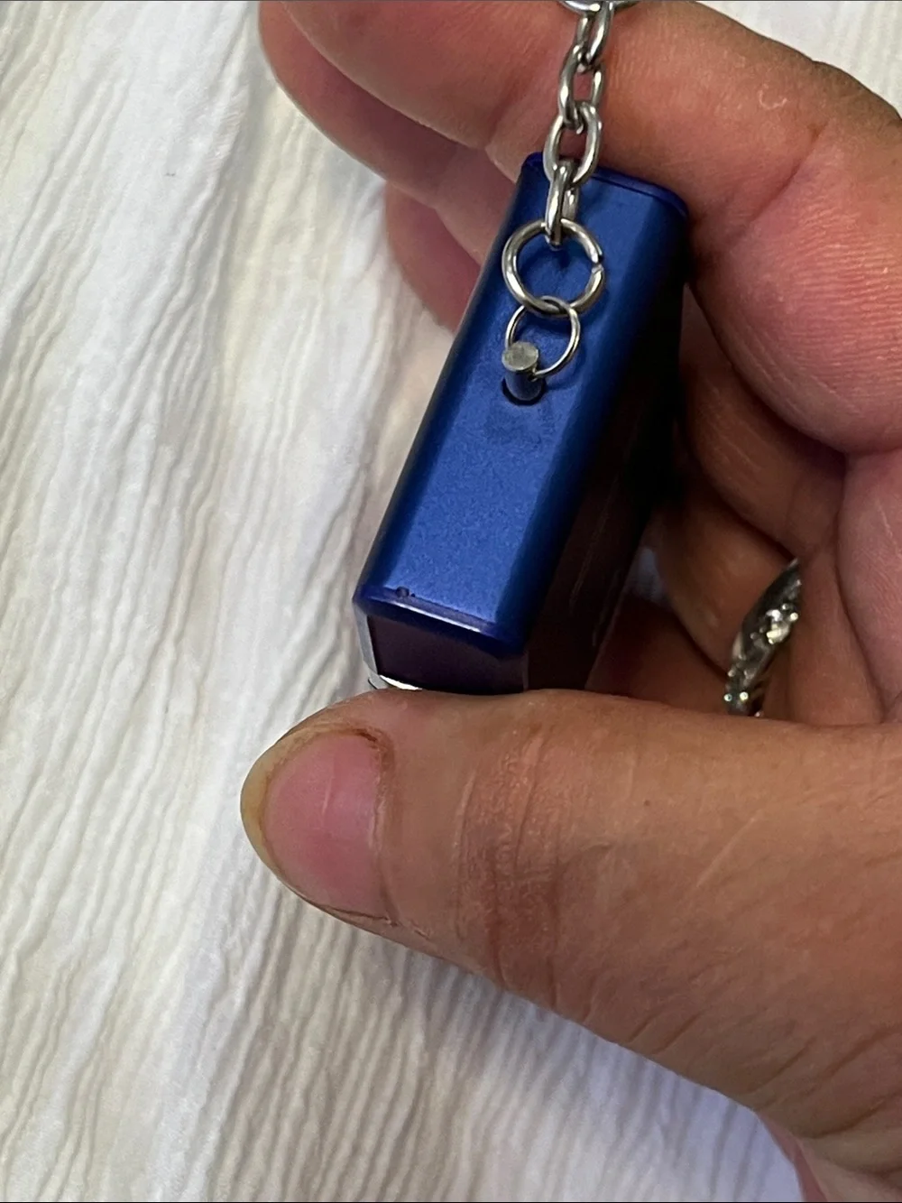Blue Digital Keychain Camera with Display - Compact Portable Viewer